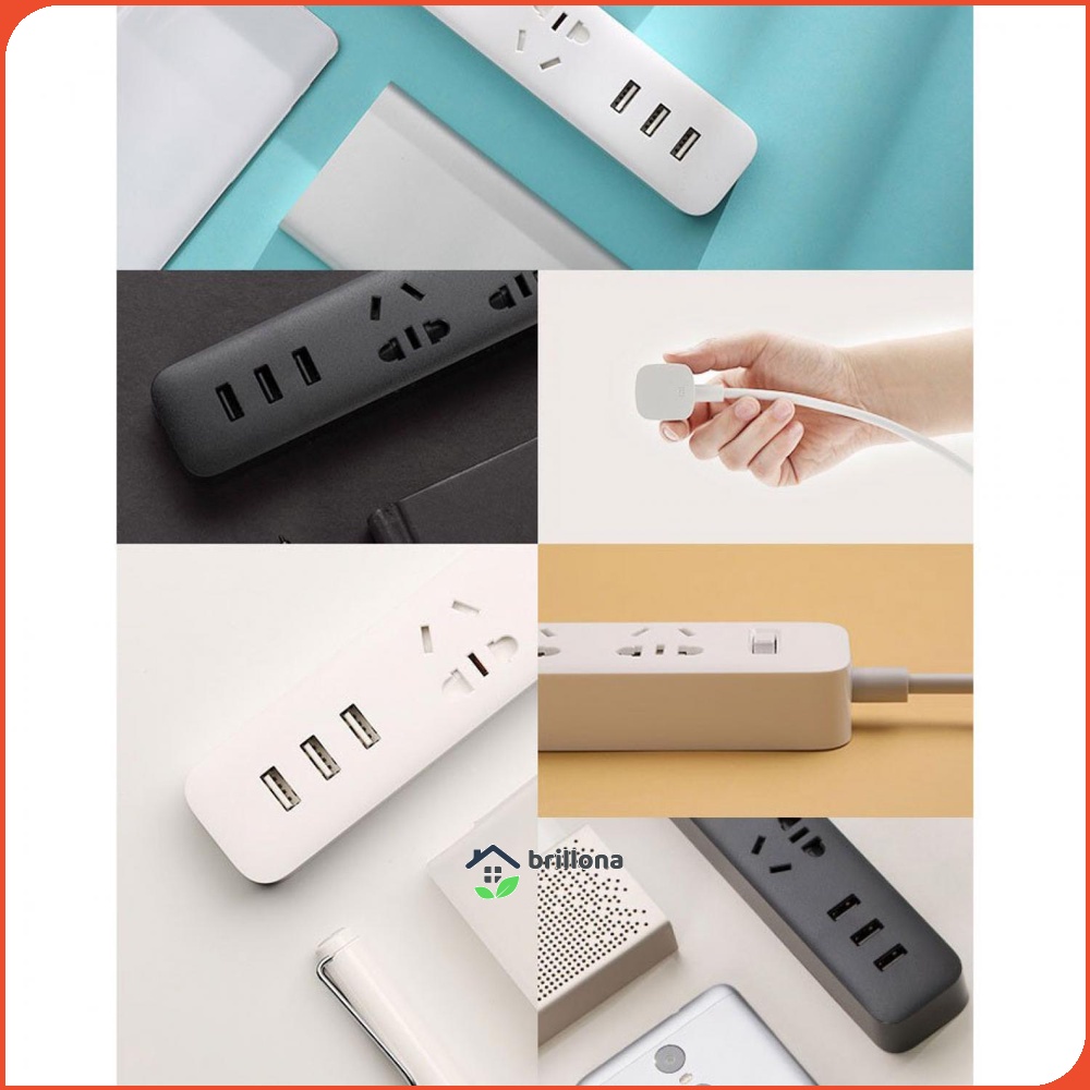 Xiaomi Mi Power Strip 3 Plug dengan 3 USB Port 2A - XMCXB01QM (ORIGINAL)