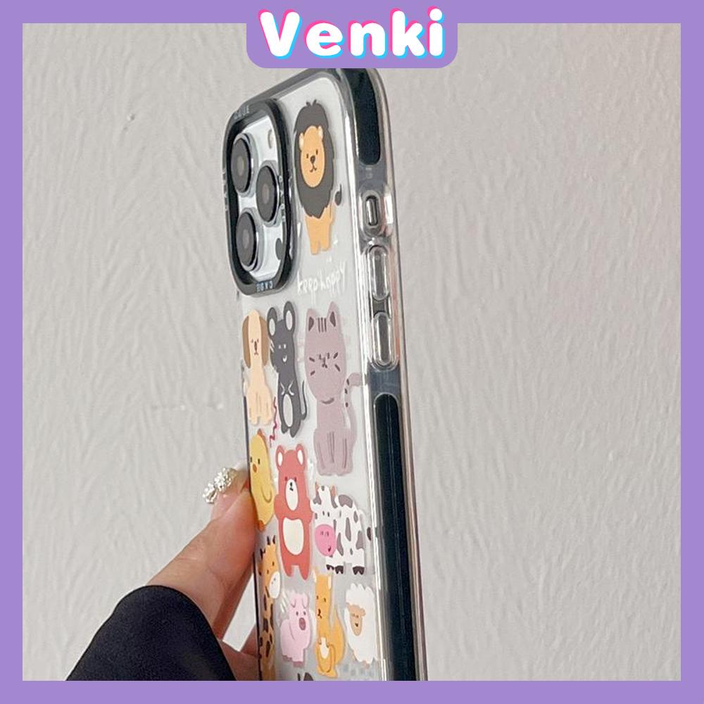 Venki - Case iPhone 11 iPhone Case Soft Case Bening Case Tebal Tahan Guncangan Bingkai Kamera Hewan Lucu Lucu Kompatibel dengan iPhone 14 Pro Max 13 Pro Max 12 Pro Max 11 Pro Max XR XS 7