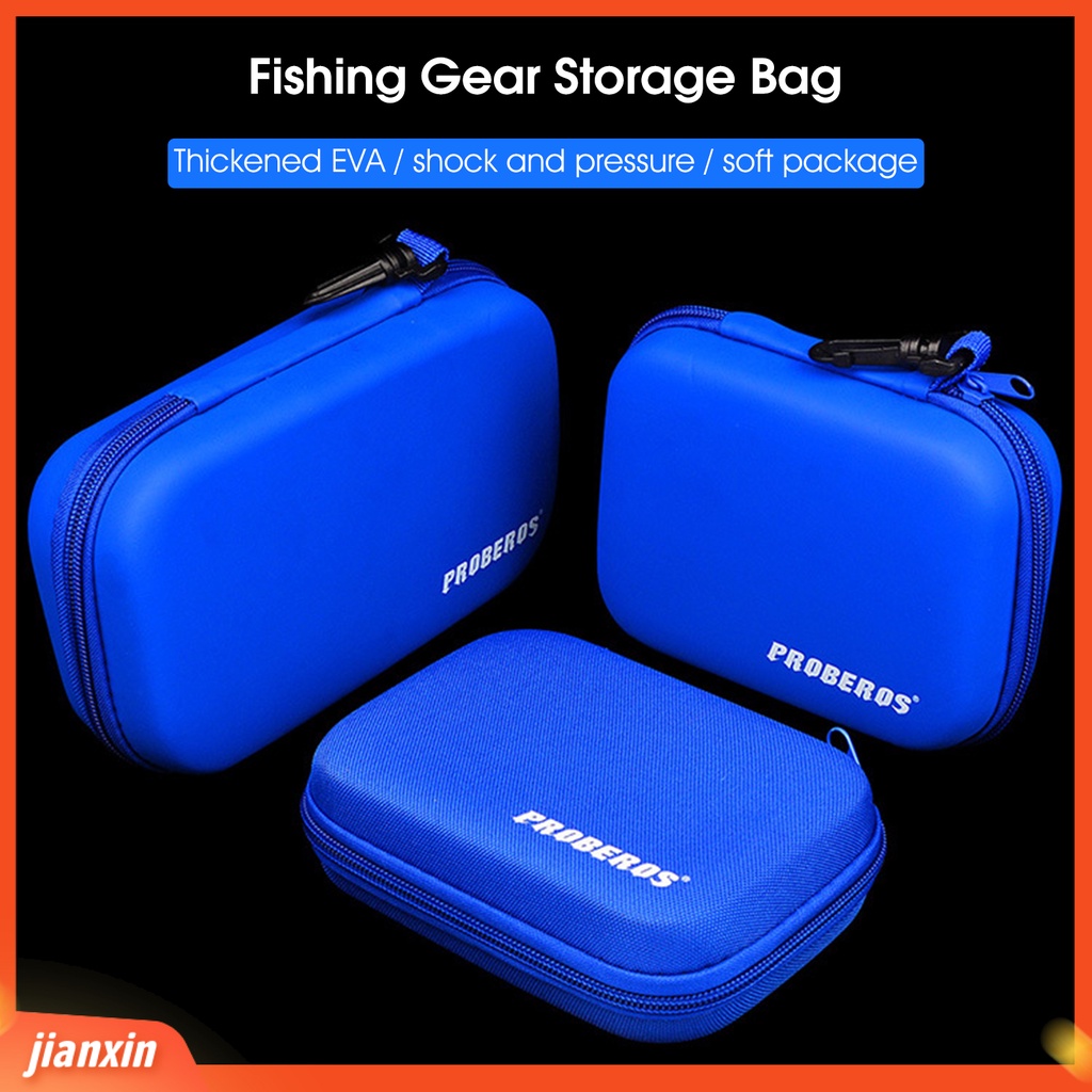 (In Stock) Menebal Tas Umpan Tahan Air EVA Inner Halus Resleting Memancing Case Angling Perlengkapan