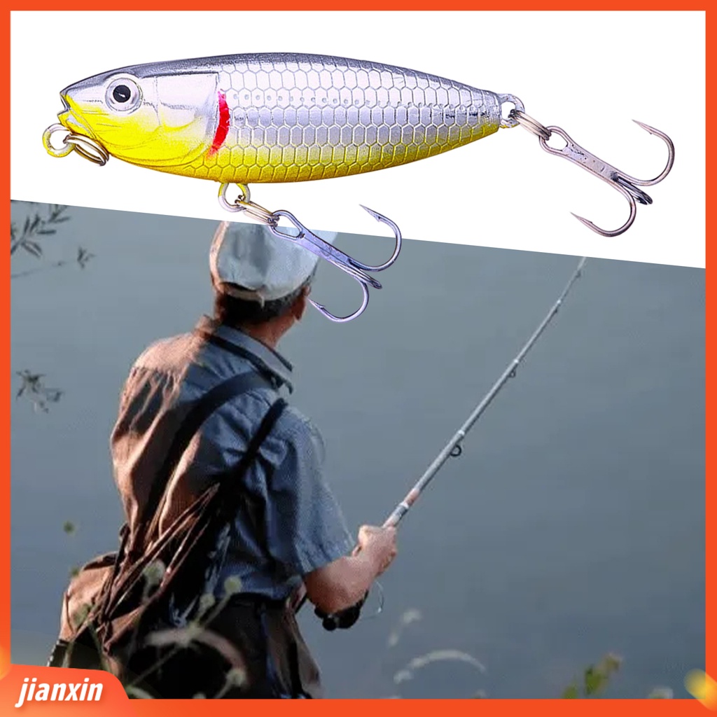 (In Stock) 6cm /6.5g Umpan Pancing Realistis Simulasi 3D Fisheyes Kait Tajam Warna Cerah Angling Cor Panjang Universal Permukaan Air Stream Pensil Umpan Palsu Untuk Outdoor