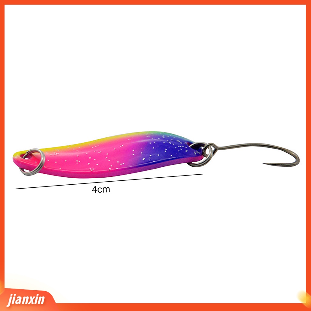 (In Stock) 6 Pcs 5g /4 cm Berwarna Sequin Semua Air Universal Tajam Kait Meningkatkan Tingkat Angling Willow Daun Buatan Umpan Sequin Aksesoris Memancing