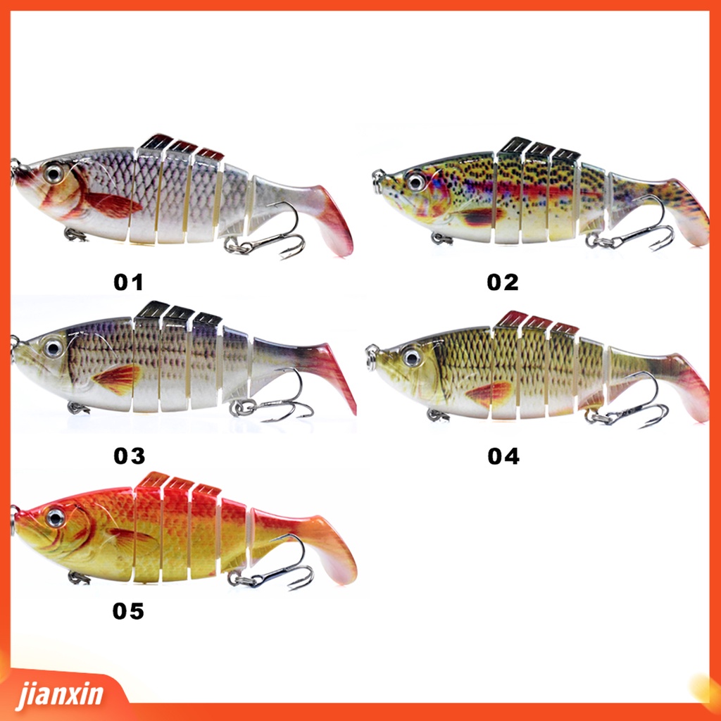 (In Stock) 5Pcs Multi Jointed Bionic Fishing Lure 6segments Renang Ikan Kecil Laut Mirip Hidup