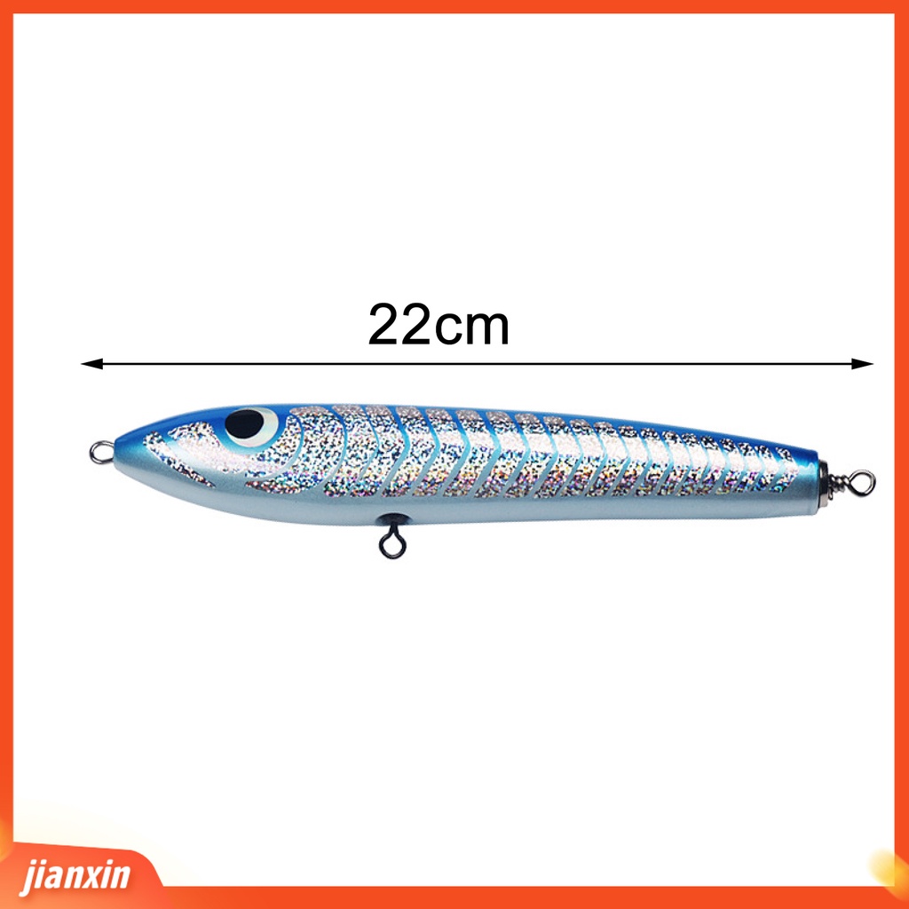 (In Stock) 22cm 120g Lures Bionic Fish Eye Tahan Lama Permukaan Perahu Kayu Umpan Pancing Untuk Danau