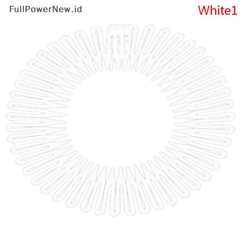 Power Wanita Plastik Lingkaran Penuh Stretch Diamond Flexible Sisir Gigi Headband Hair Band ID