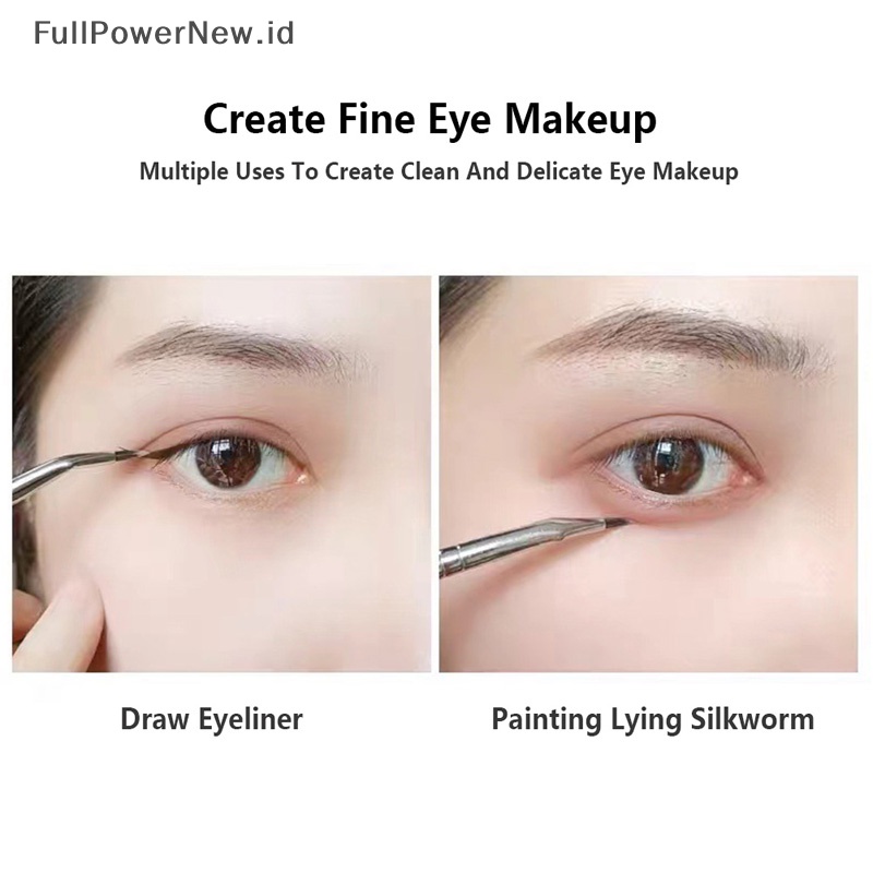 Power 1Pc Sikat Makeup Liner Bengkok Presisi Siku Eyeliner Brush Eyeshadow Alat Alis ID