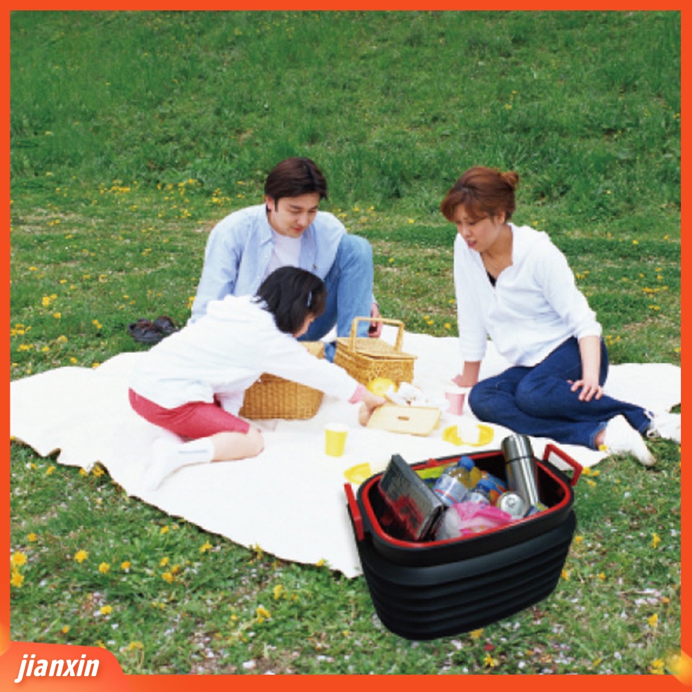 (In Stock) Kotak Penyimpanan Bagasi Otomatis Mobil Lipat Multifungsi Bisa Organizer Ember Dengan Tutup