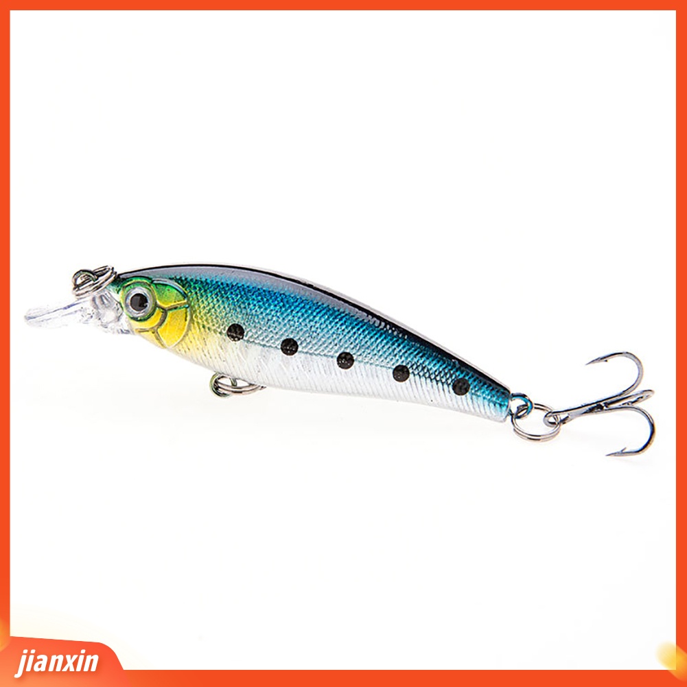 (In Stock) 7.5cm 6.7g Simulasi 3D Mata Umpan Pancing Wobbler Crankbait Dengan Kait