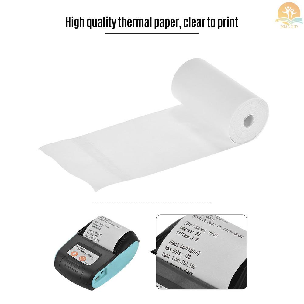 In Stock Kertas Kwitansi Thermal Roll 57*30mm/2.17*1.18in Cetak Tagihan Tiket Untuk Printer Kwitansi Kasir POS Isi 6rol