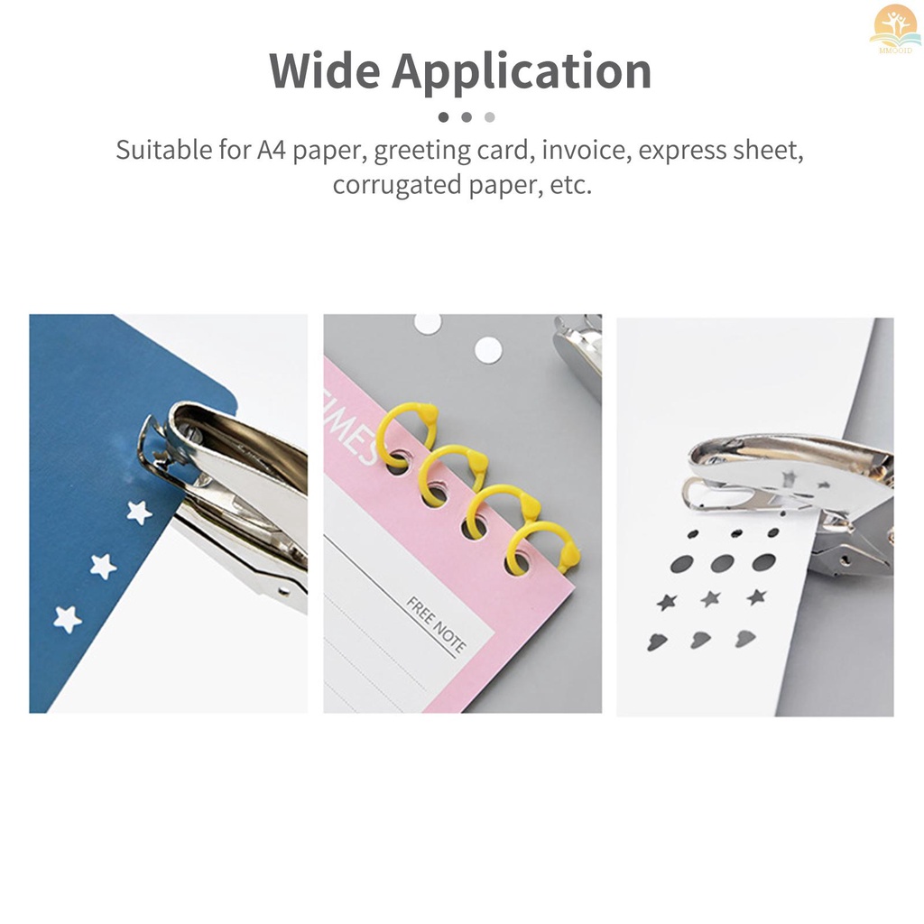 In Stock tenwin Handheld One-Hole Punch Single Hole Puncher Heavy Duty Kapasitas 8lembar Untuk Binder Notebook Craft Kertas Kartu Ucapan Scrapbook