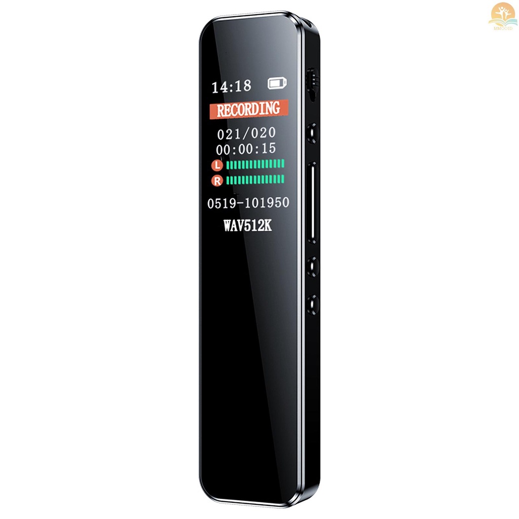 In Stock Perekam Suara Peredam Kebisingan Dengan Playback Portable Type-C USB2.0 Transmisi 1536KBPS Perekam HD Perekam MP3 Player Audio Digital Voice Activated Recorder Untuk Kuliah Meeti