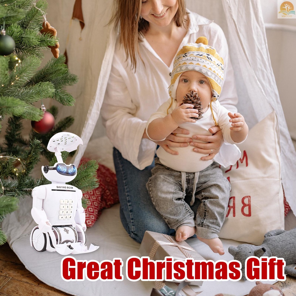 In Stock Robot Cerdas Untuk Anak-Anak RC Robot Lampu Meja Menari Berjalan Bernyanyi Mainan Isi Ulang Kotak Simpan ATM Dengan Password Untuk Anak Laki-Laki Perempuan Hadiah Edukasi Natal