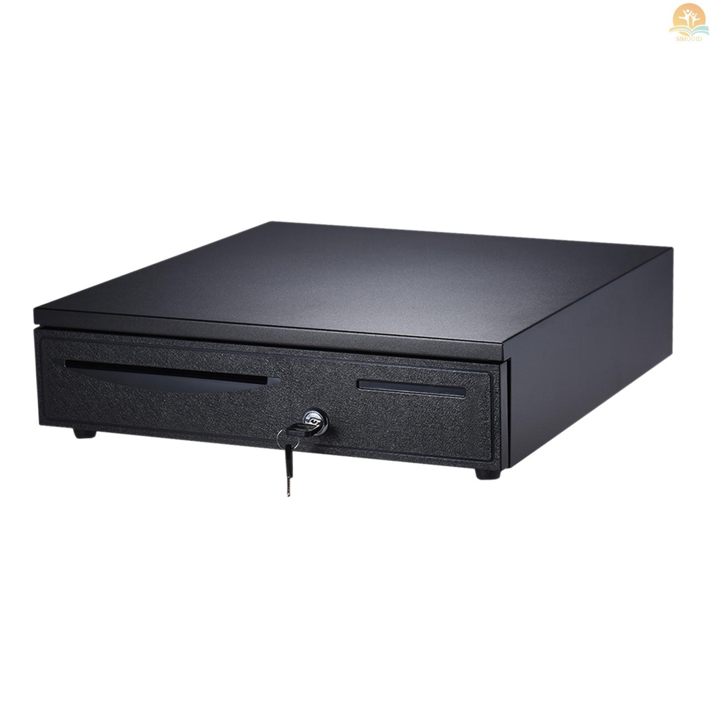 In Stock Heavy Duty Electronic Cash Drawer Box Case Storage 5tagih 5tray Koin Cek Masuk Support Buka Manual Otomatis Key-lock RJ11 Untuk Printer Epson Star POS Mesin Kasir Uang - Coin