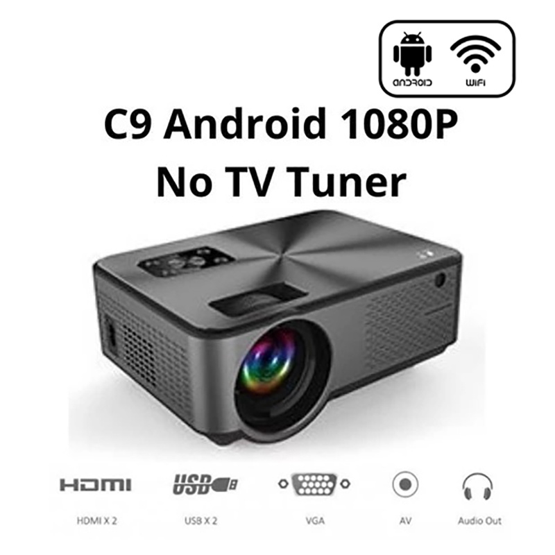 Cheerlux C9 Mini Android WiFi LED 1080P Projector 2800 Lumens