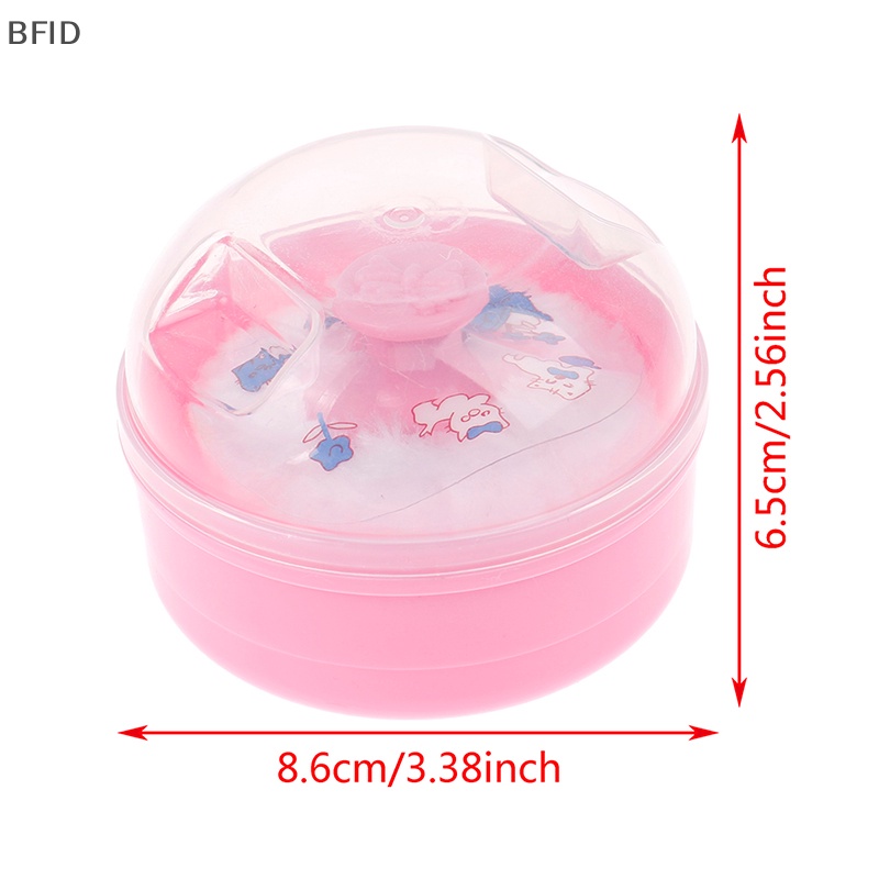 [BFID] 1pcs Tempat Bedak Kosmetik Bayi Wajah Badan Lembut Puff Talcum Sponge Box Case Container [ID]