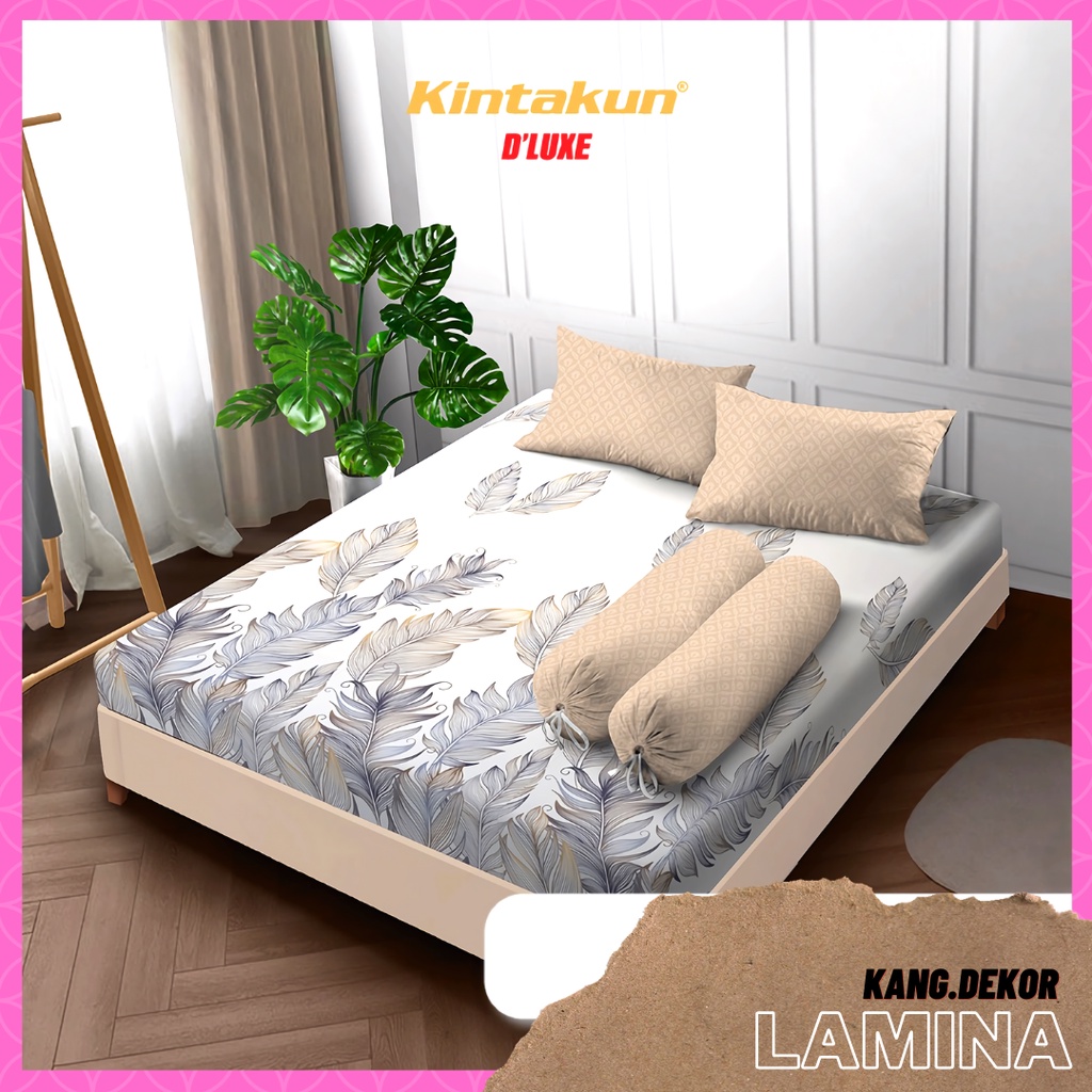 SPREI KINTAKUN DLUXE MOTIF LAMINA 180x200 NO 1 KING SEPREI CANTIK MURAH MOTIF TERBARU SEPRAI KAMAR TIDUR D’LUXE SEPREI AESTHETIC D LUXE KINTAKUN SEPRAI CANTIK SEPRE DLUXE PROMO ANTI LUNTUR MOTIF PLUS SARUNG BANTAL SPREI DEWASA ALAS KASUR SPREI ADEM