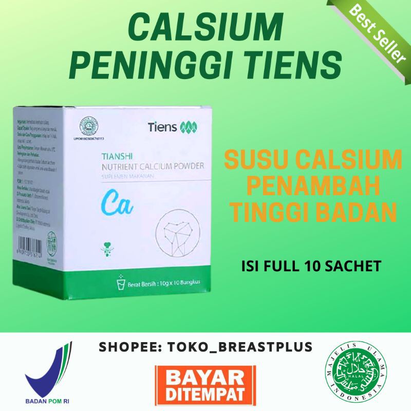 

Kalsium Peninggi Badan Tiens Real Original Ready 1 Box Isi 10 Sachet Susu Kalsium