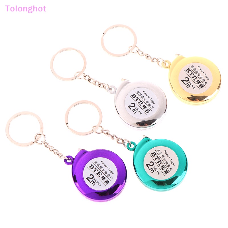 Tolonghot&gt; Inovatif Dan Praktis 2m Halus Serbaguna Ukur Hadiah Penggaris Baja Kecil Portable Mini Lucu Keychain Tape Measure well