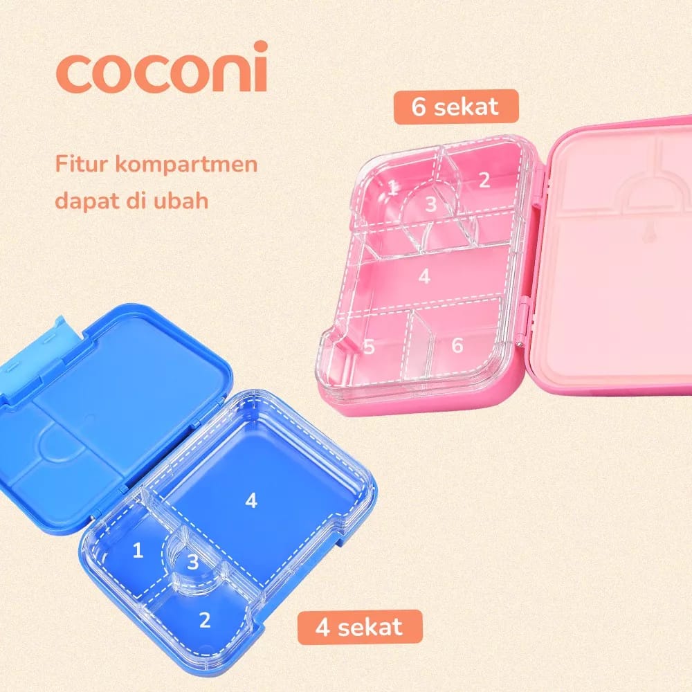 COCONI BenTo-Go Yummy Lunch Box Bento Box | Kotak Makan Anak