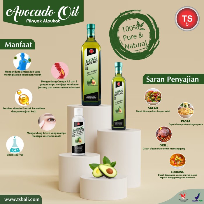 

✨Ready Stok✨ - Minyak Alpukat Avocado Oil 500ml Terdaftar BPOM- 1.2.23