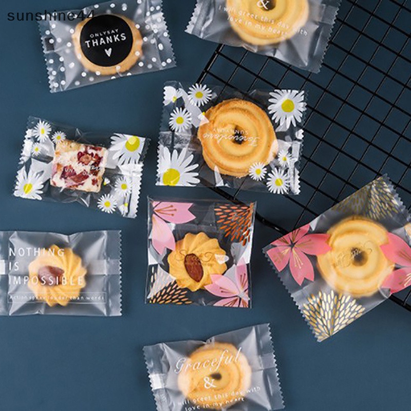 Sunshine 100pcs Kantong Plastik Packing Kue Mooncake Homemade Handmade Biskuit Cookie Bag ID