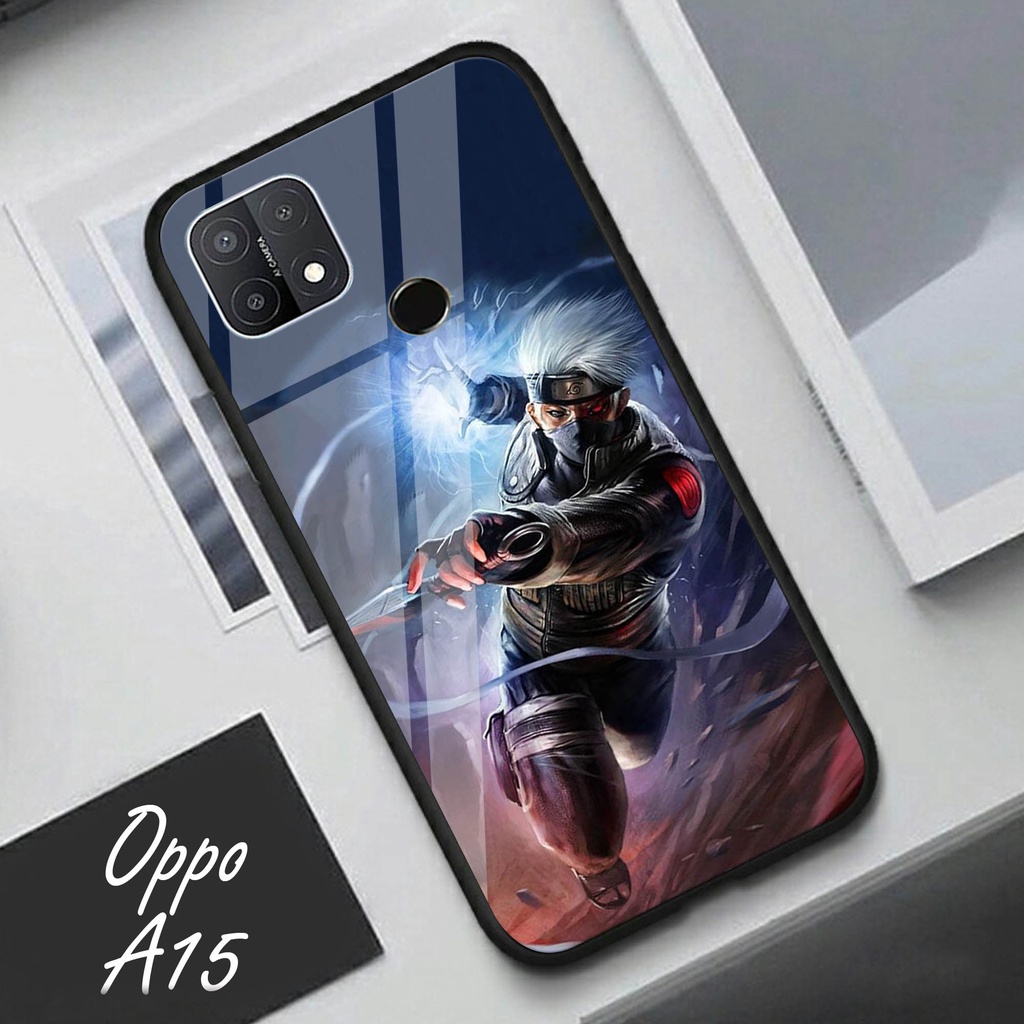 Softcase Glass Kaca OPPO A15 - Case Hp Pelindung Handphone OPPO A15 [A100].