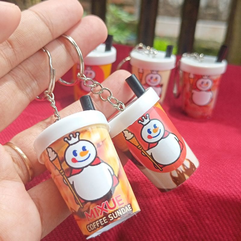 GANTUNGAN KUNCI MINIATUR MIXUE BOBA CUP GANCI LUCU UNIK