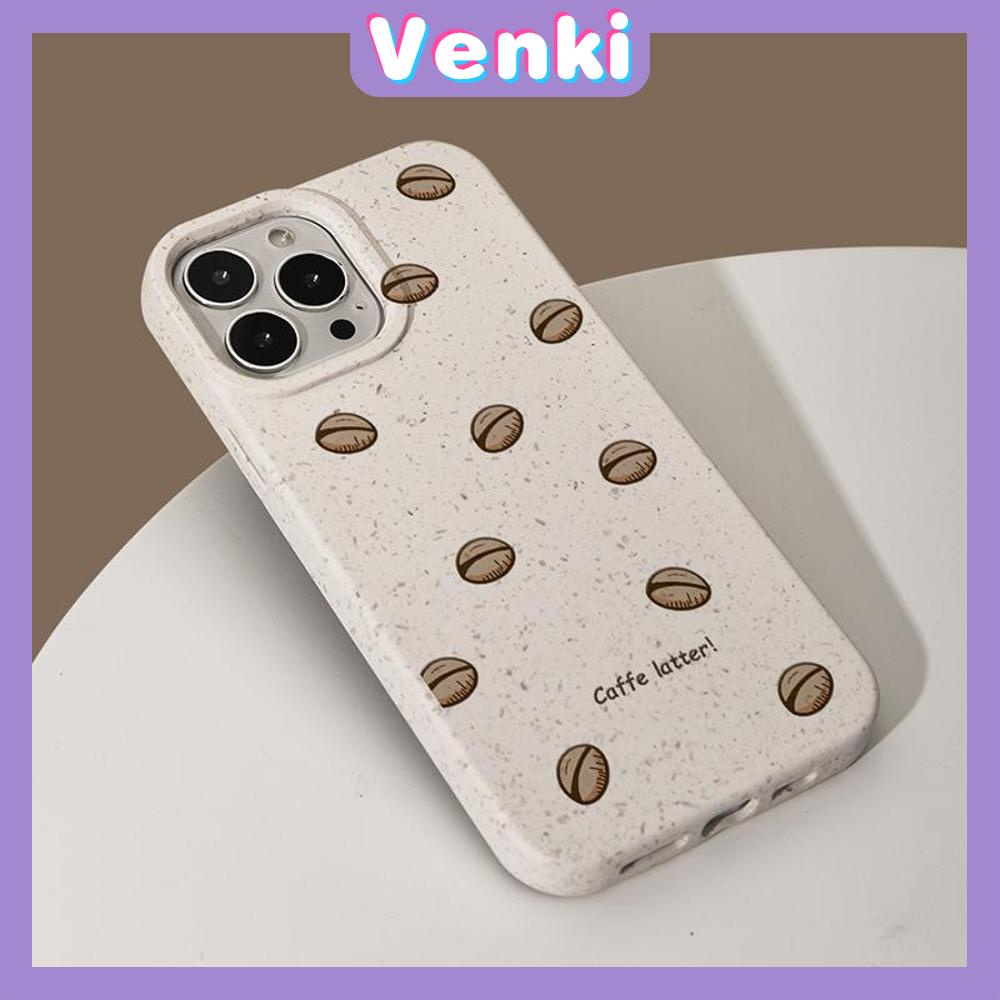 Venki - Untuk iPhone 11 Case Ramah Lingkungan Degradable Case Halus Pelindung Kulit Gandum Menyenangkan Biji Kopi Kompatibel dengan iPhone 14 Pro max 13 Pro max 12 Pro Max 11 xr xs max 7 8 Plus