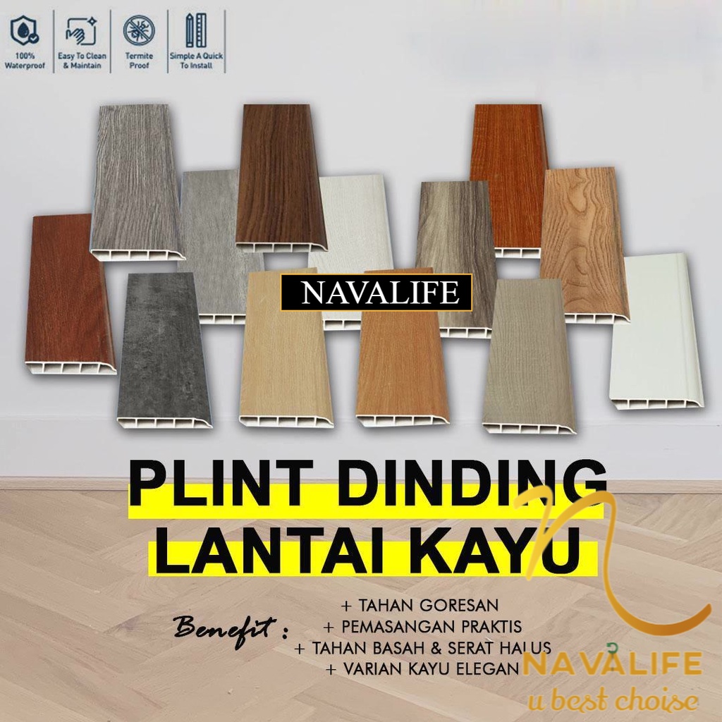 PLINT LANTAI WPC 10CM / LIS LANTAI WPC // PANJANG 2,4M LEBAR 10C TEBAL 1.2CM
