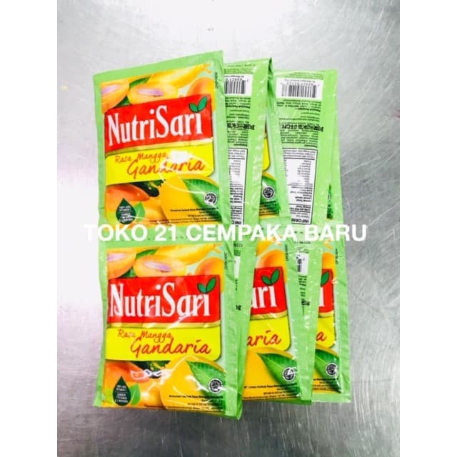 

Nutrisari Rasa Mangga GANDARIA 1 renceng isi 10 sachet | Minuman Nutrisari Murah Promo