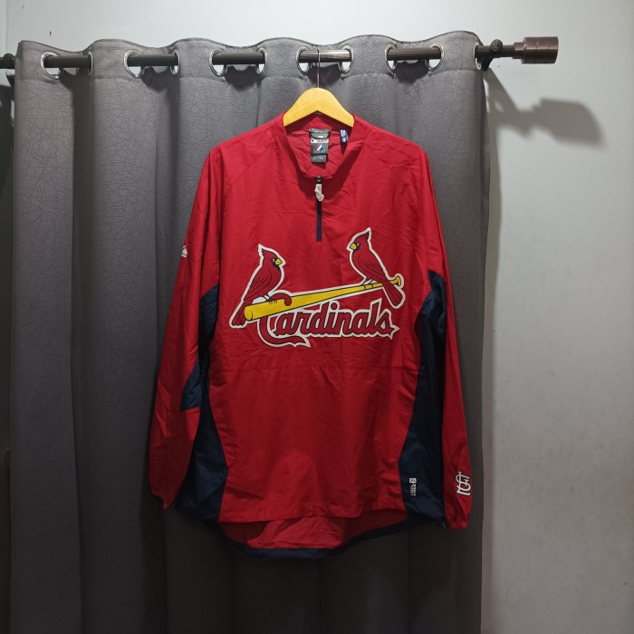 jaket Baseball MLB Majestic Cardinals Half zipp original - 3XL
