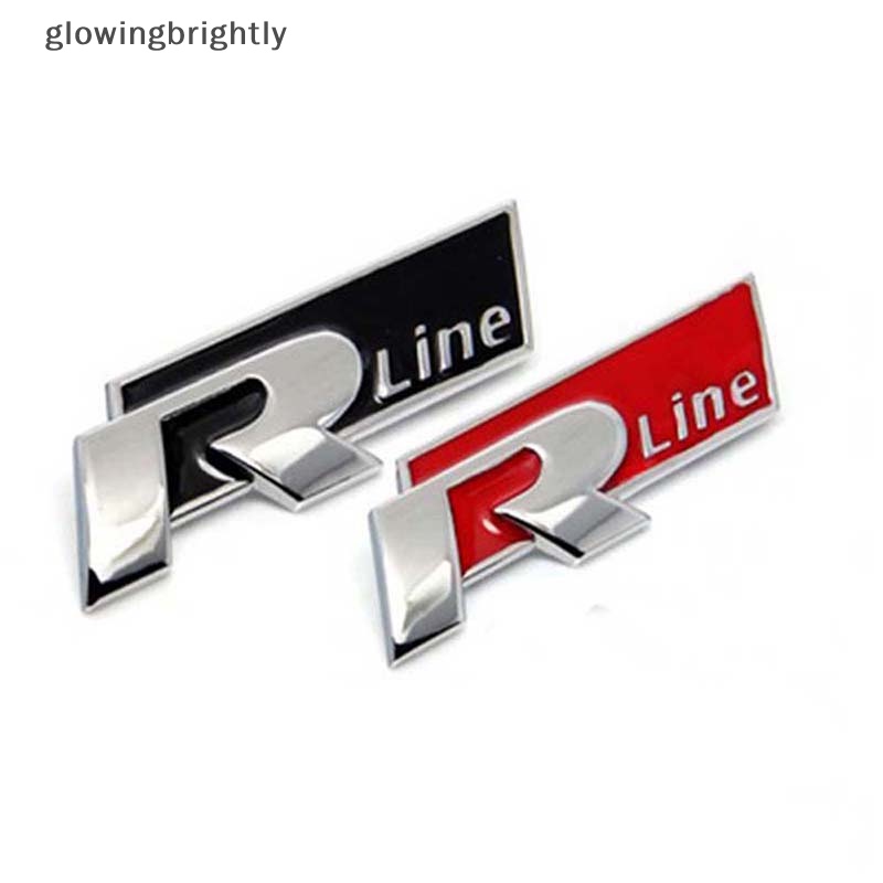 [glowingbrightly] Stiker Emblem Badge Mobil Trunk Metal Rline R-LINE Untuk VW CC GTI Passat TFX