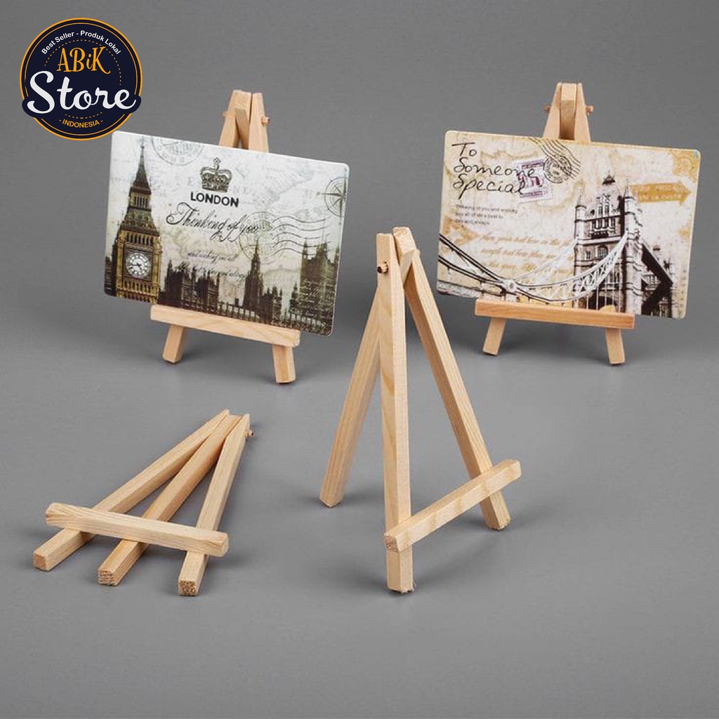 

Mini Easel Stand Tripod Kayu Wooden Easel Holder Mini 10 cm sd 40 cm Sandaran Hp Dan Kanvas Lukis / Arizka