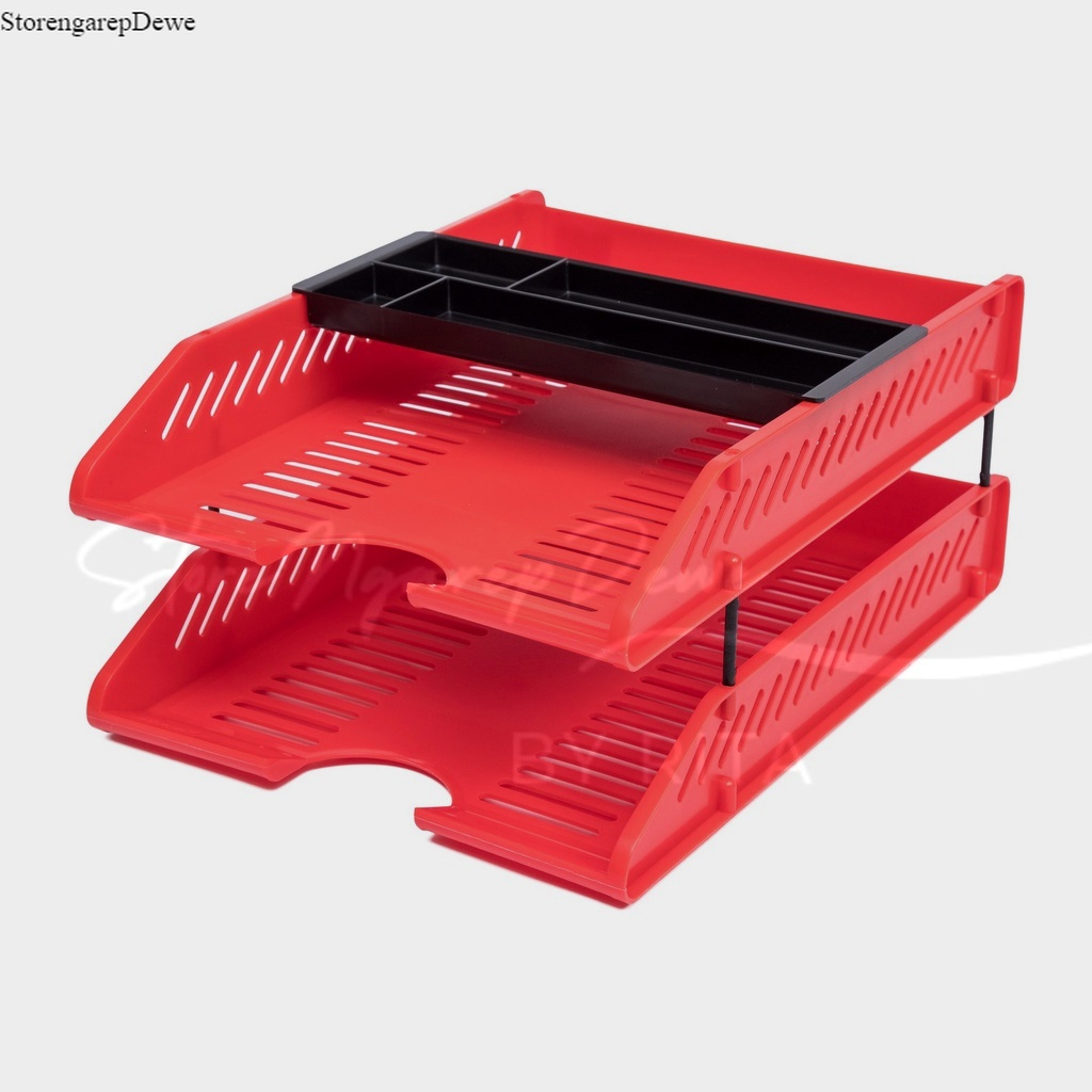 

Bantex Letter Tray Set Red 9872 09 real barang original bantex