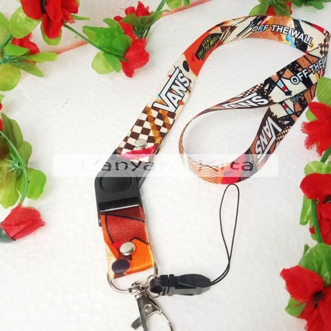 

[DD] vans tali lanyard id card name tag gantungan hp printing dua sisi 2 cm - vans 01
