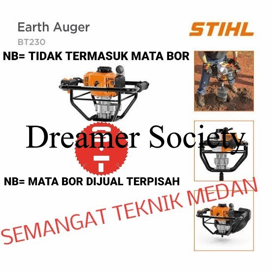 Berkualitas BT230 MESIN ALAT BOR TANAH BIOPORI EARTH AUGER STIHL BT 230 UNIT ONLY HBK609