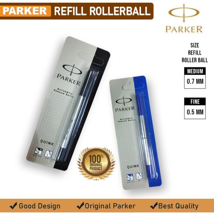 

Isi Ulang / Refill Tinta Rollerball Parker - Hitam, Medium