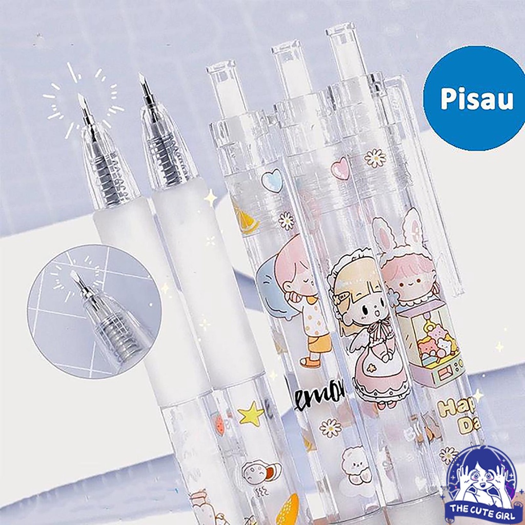 

Pisau Pulpen DIY/Carving pen cutter lucu cute white doodle pulpen pisau ukir creative knife DIY sticker cutter pemotong stiker decoration - Stazionario