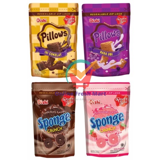 

Oishi snack Spoge crunch Pillows bantal Cokelat Strawberry ubi - Online Fresh Mart Denpasar