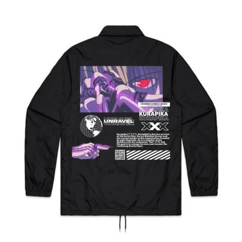 JAKET COACH ANIME HUNTER X HUNTER KURAPIKA | COACH JAKET WINBREAKERS PARASUT ANIME