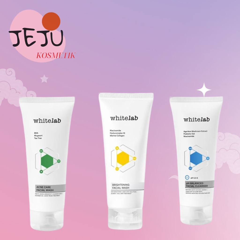 Whitelab Brightening Facial Wash Face Sabun Wajah | Whitelab pH-Balanced Facial Cleanser | Acne care