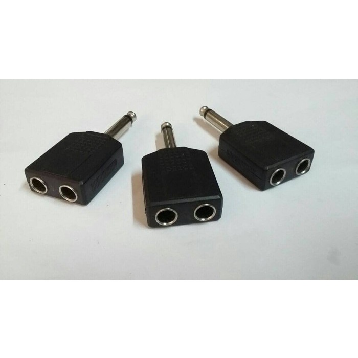 ((3Pcs)) Jack Cabang 2 Mic Mono Ke Mono