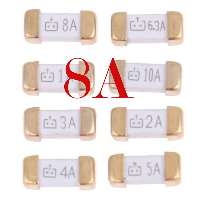 ((3Pcs)) 2410 Sekring Fuse SMD 8 A 1808 8A 8000ma Sekering
