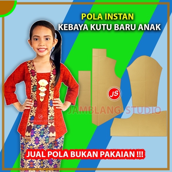 Pola Instan Kebaya Kutu Baru Anak Anak | Aneka Pola