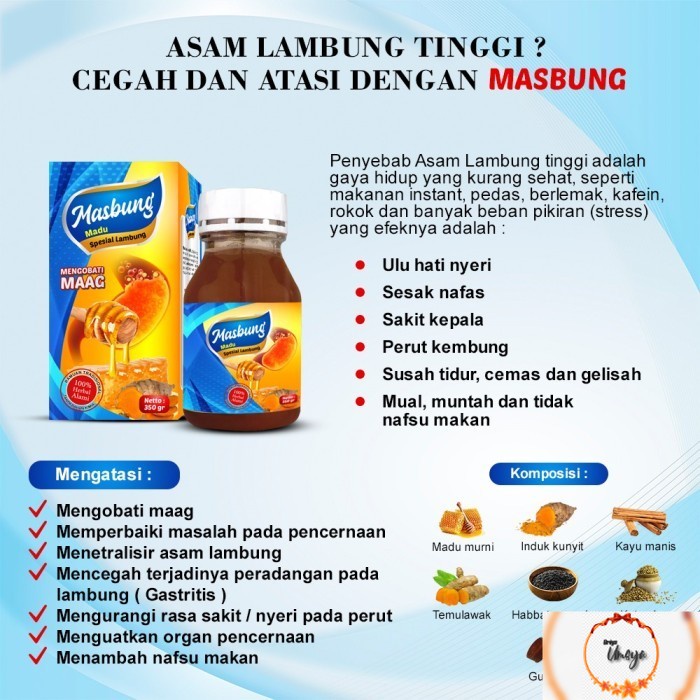 

Mecca Madu Masbung 350 gram Madu khusus asam lambung, maag, gerd dll