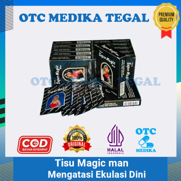 Tisu Magic Man Power Hitam & Merah