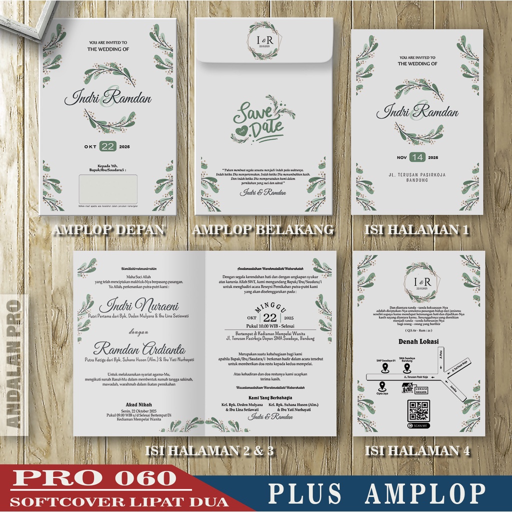 

Kode Toko: S15 - Pro 060 Plus Amplop - Cetak Undangan Softcover Pakai Amplop, Undangan Pernikahan, Khitanan, Ngunduh Mantu, Walimatul Ursy, Tasyakuran, Syukuran, Simpel, Elegan, Mewah, Estetik, Tebal Bisa Pilih, Termurah ! By Andalan Pro