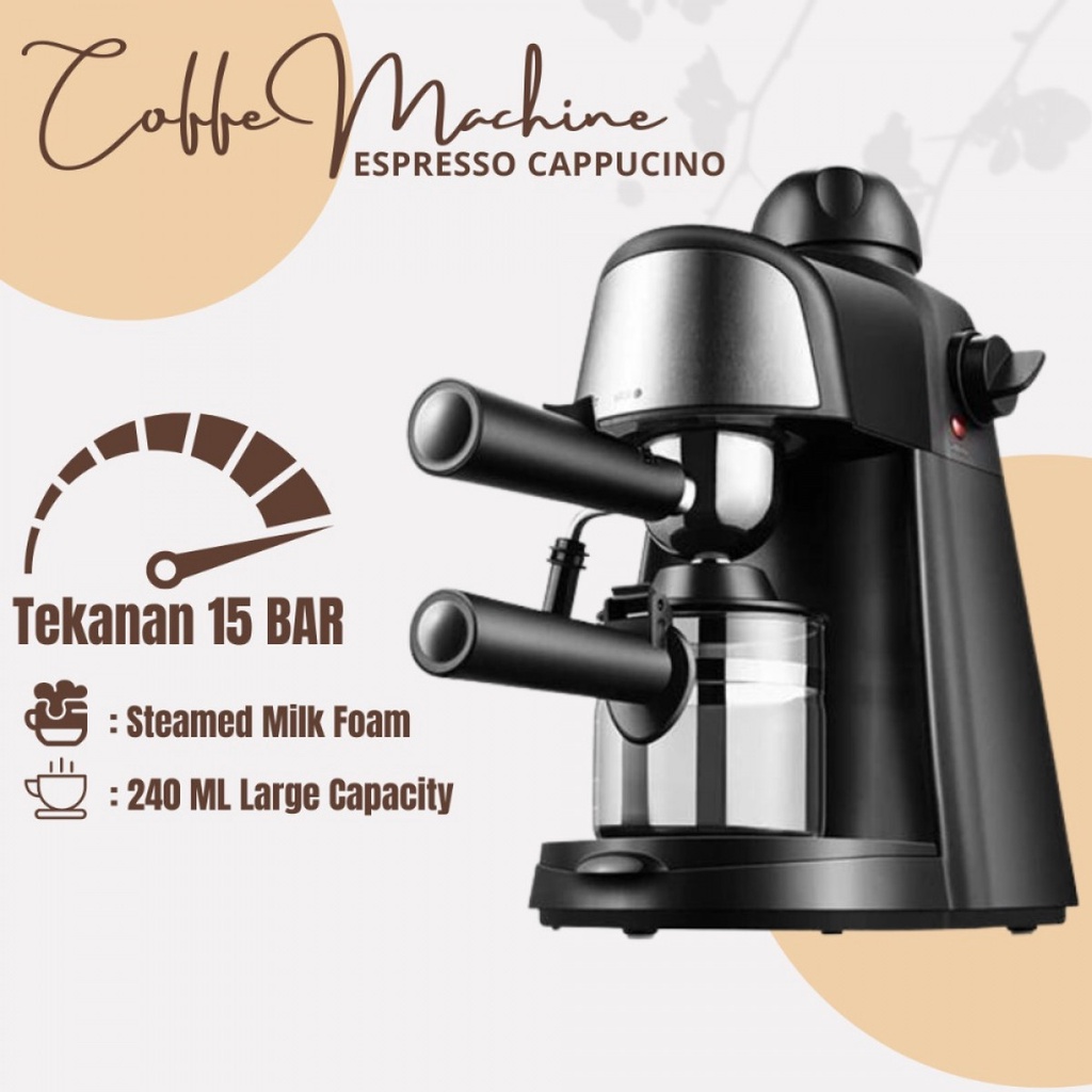 Vanmalone Mesin Kopi Otomatis Espresso Cappucino Coffee Machine 5 Bar
