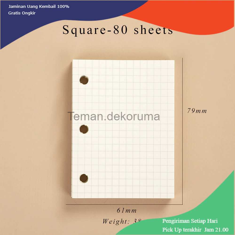 

TD - TLA JIANWU Kertas Binder 3 Ring Desain Black A8 80 Lembar - NB-2020