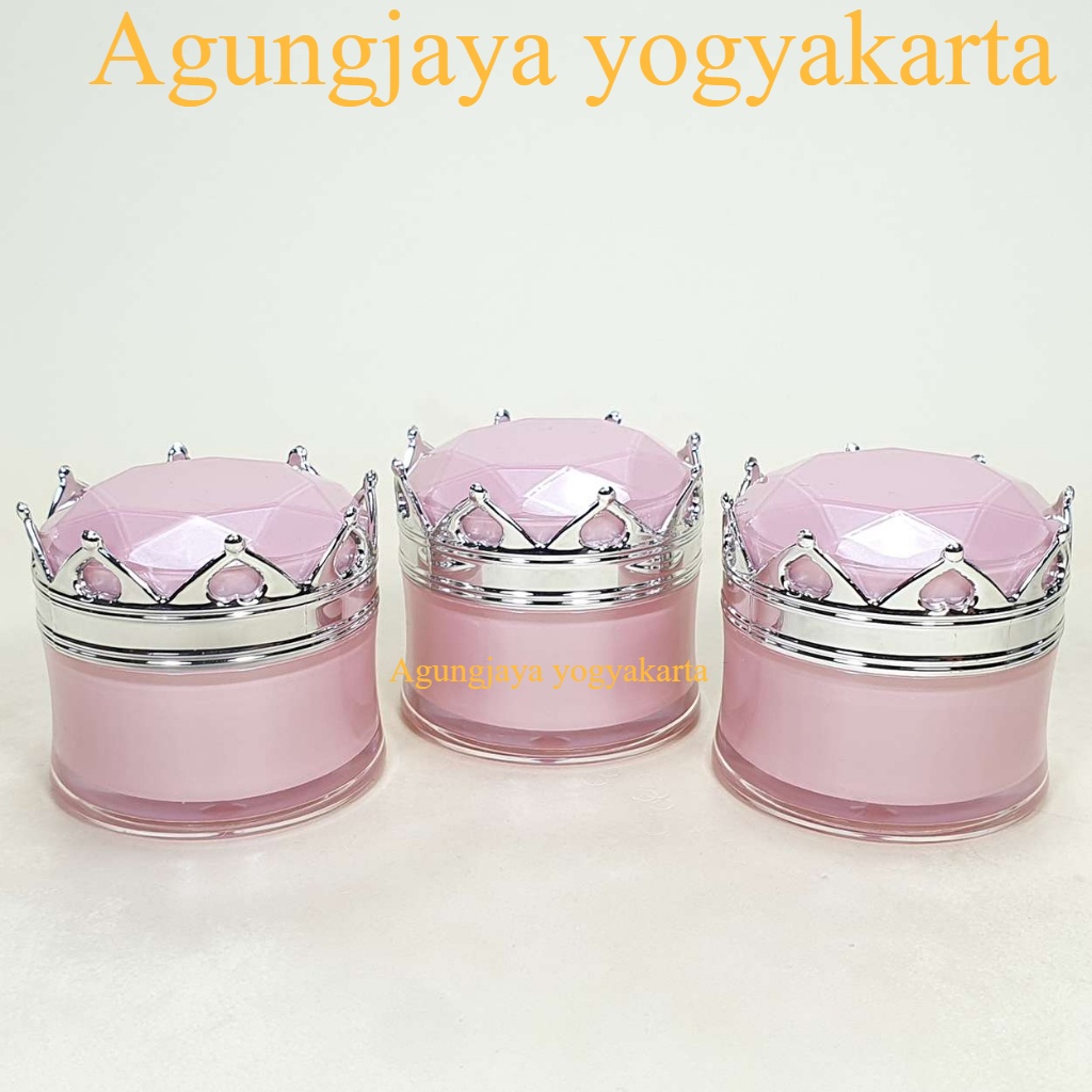 Pot 10 Gr Mahkota Acrilic / Pot Acrilic / Pot Cream Acrilic / Pot Kosmetik / Pot Krim Wajah / Pot 10