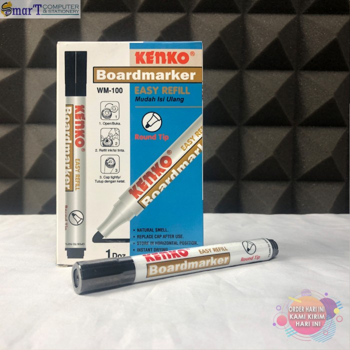 

Spidol Boardmarker / Bisa Dihapus Kenko Warna Hitam Murah